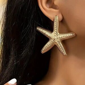 14k gold plated Starfish earrings